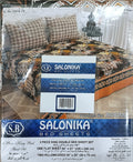 Salonika King Size Bedsheet Set – 3 Piece Premium Floral Polyester Cotton Bed Sheet with Pillow Covers